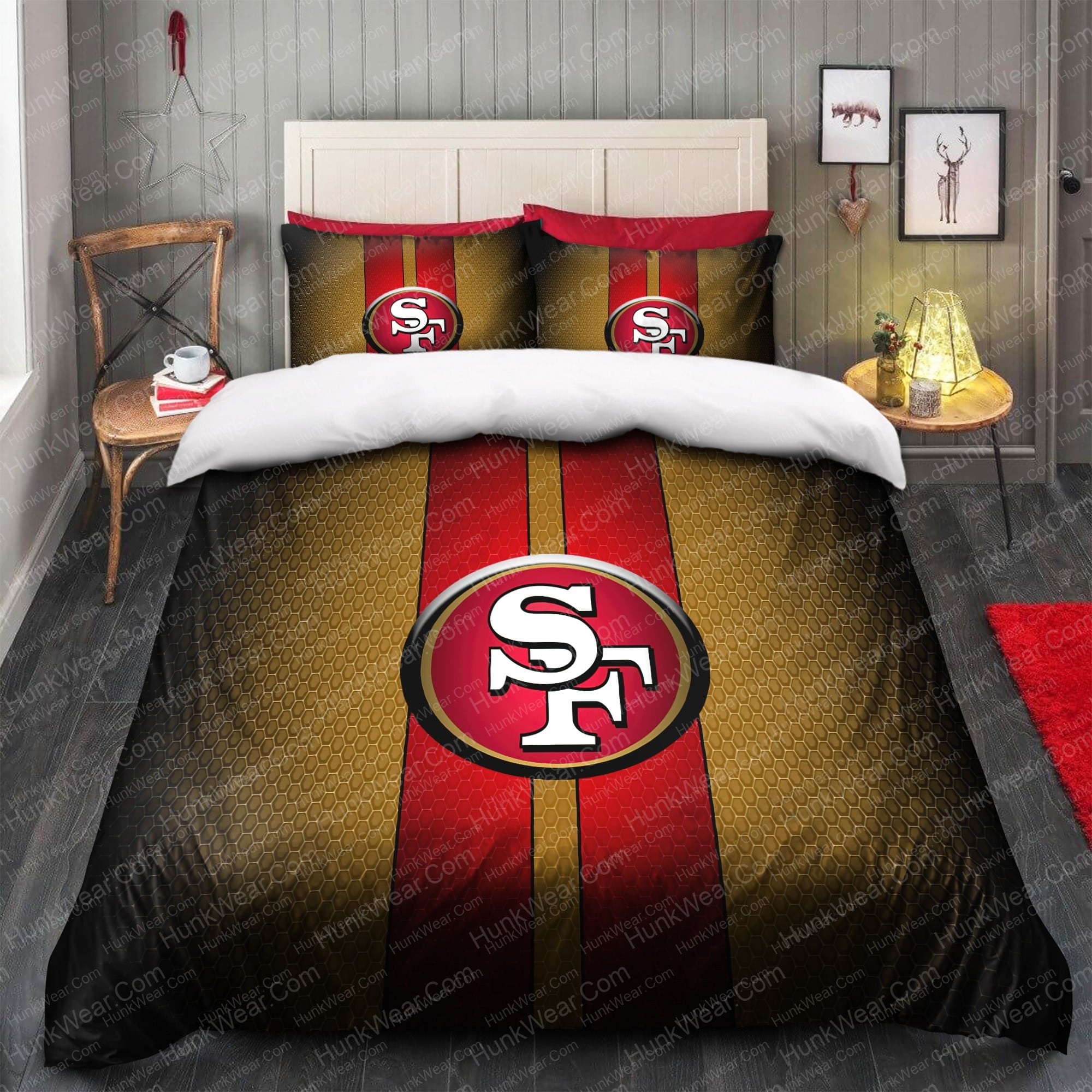 49ers logo bed set bedding set 1