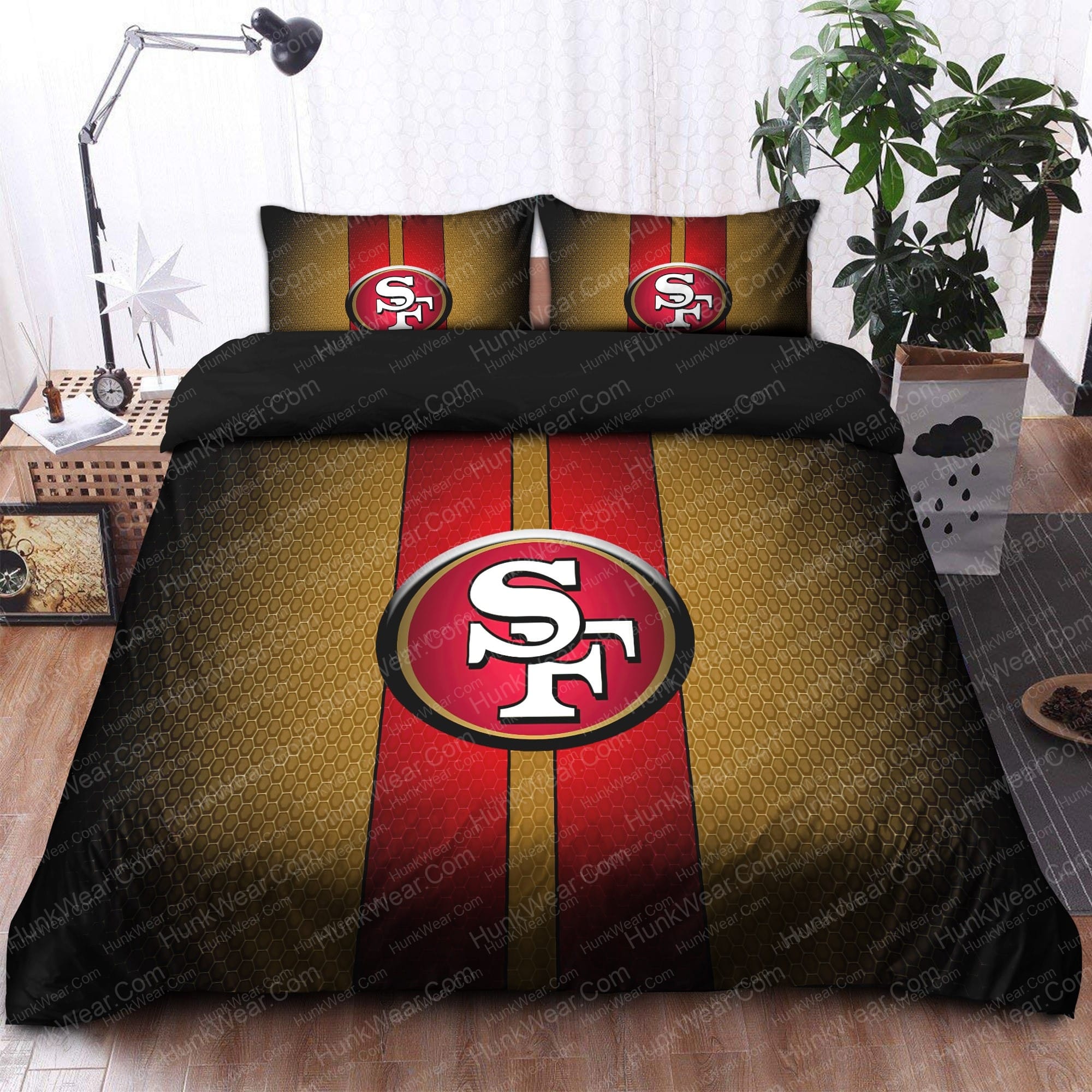 49ers logo bed set bedding set 2