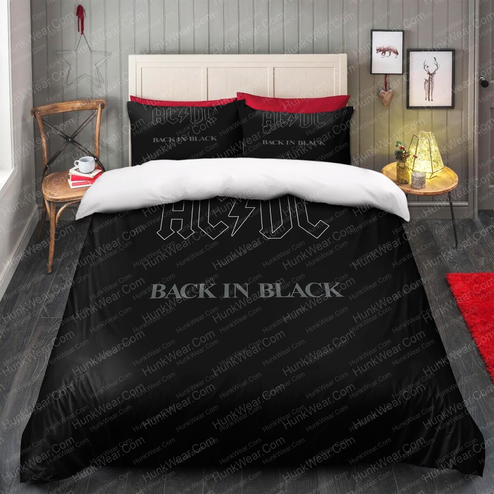 ac dc back in black 1980 album bedding sets 1