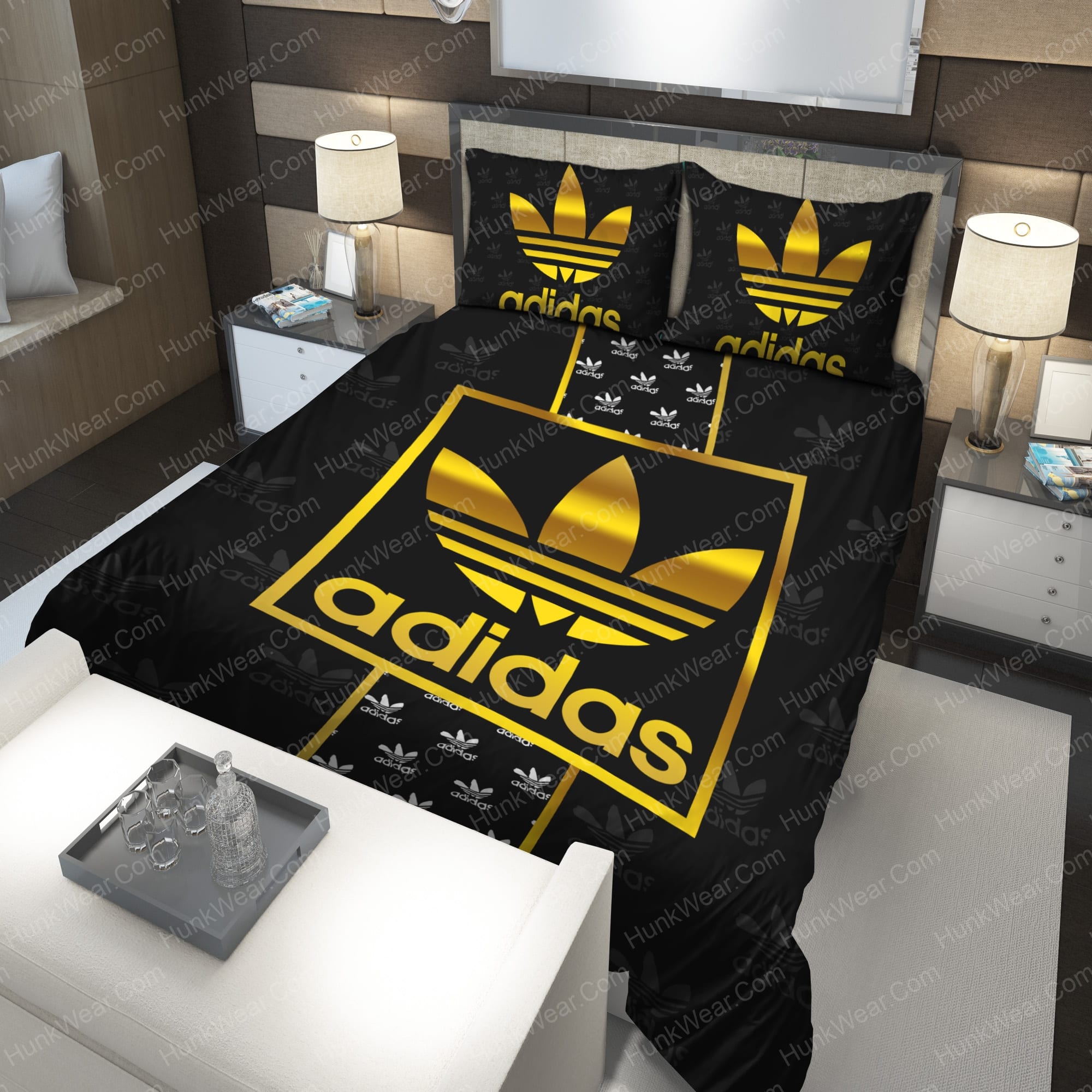 adidas gold logo bedding sets 1