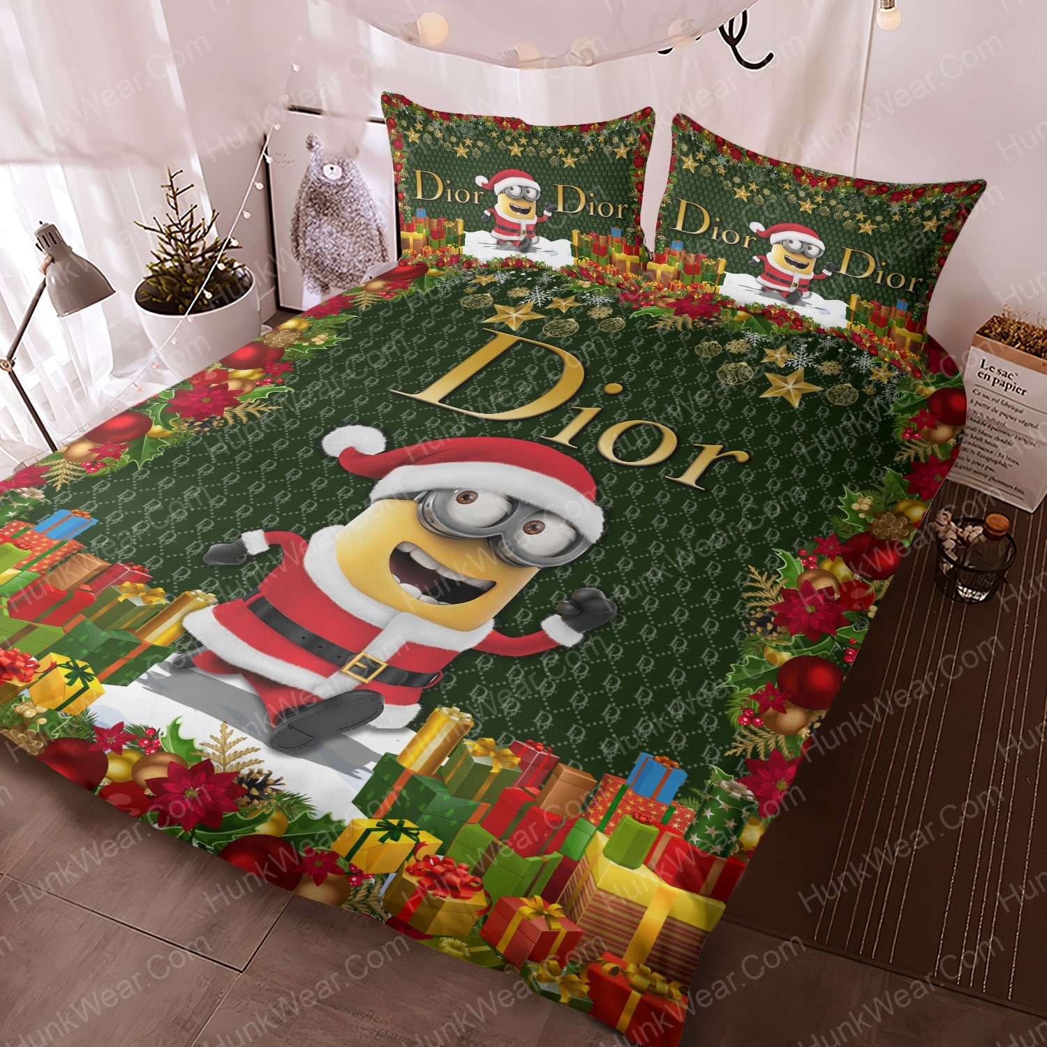 dior christmas minion bed sets bedding sets 1