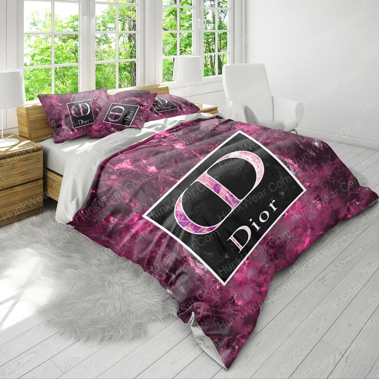 dior water droplets rain bed set bedding set 3