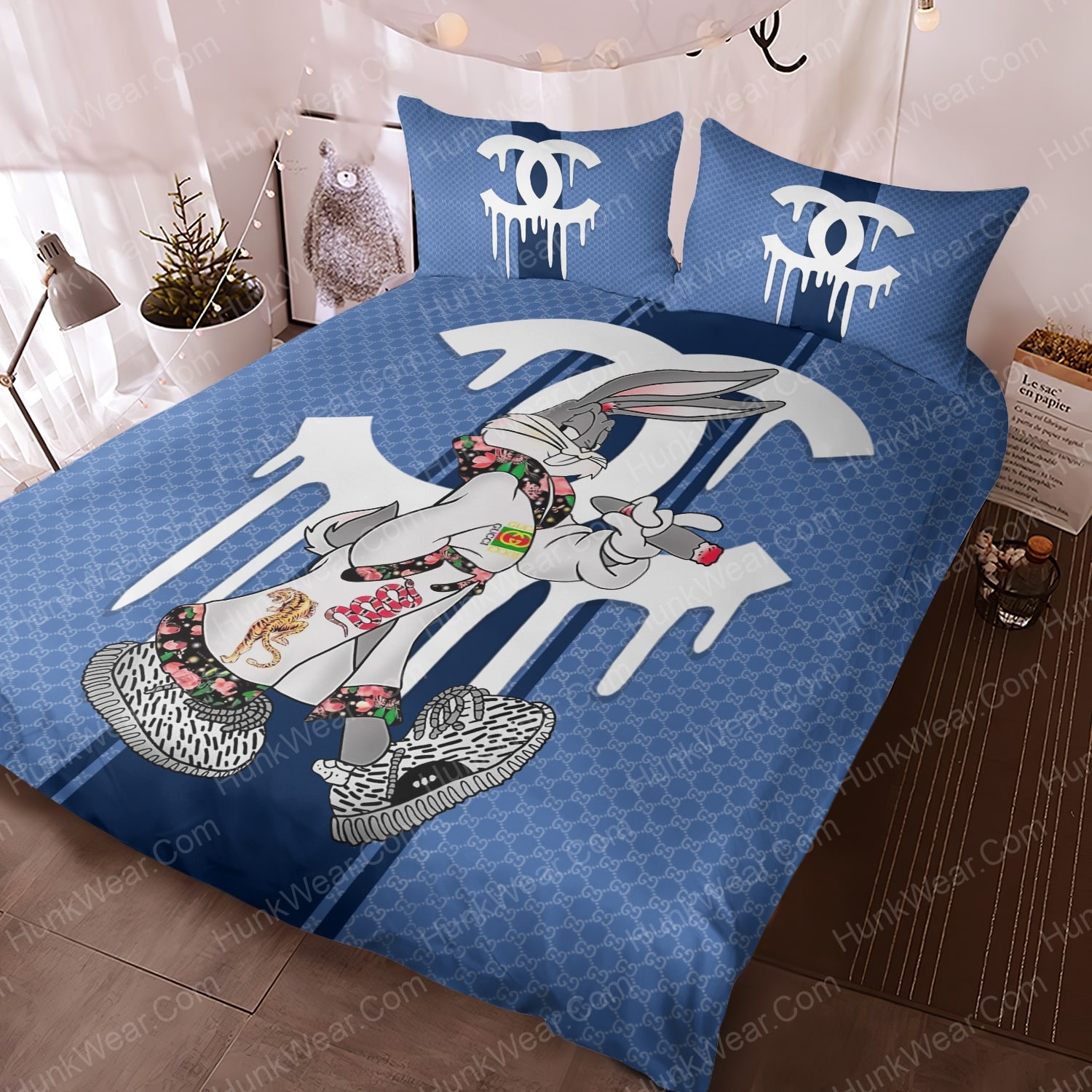 gucci bugs bunny bed set bedding set 1