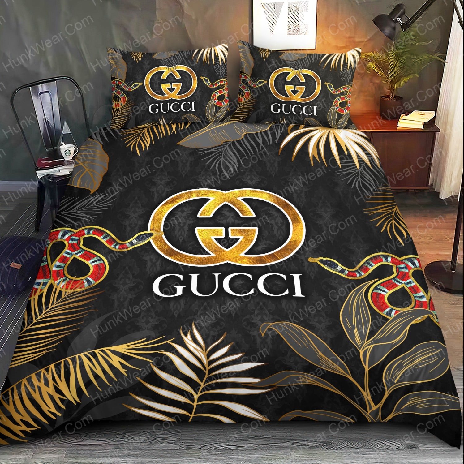 gucci snake bed set bedding set 1