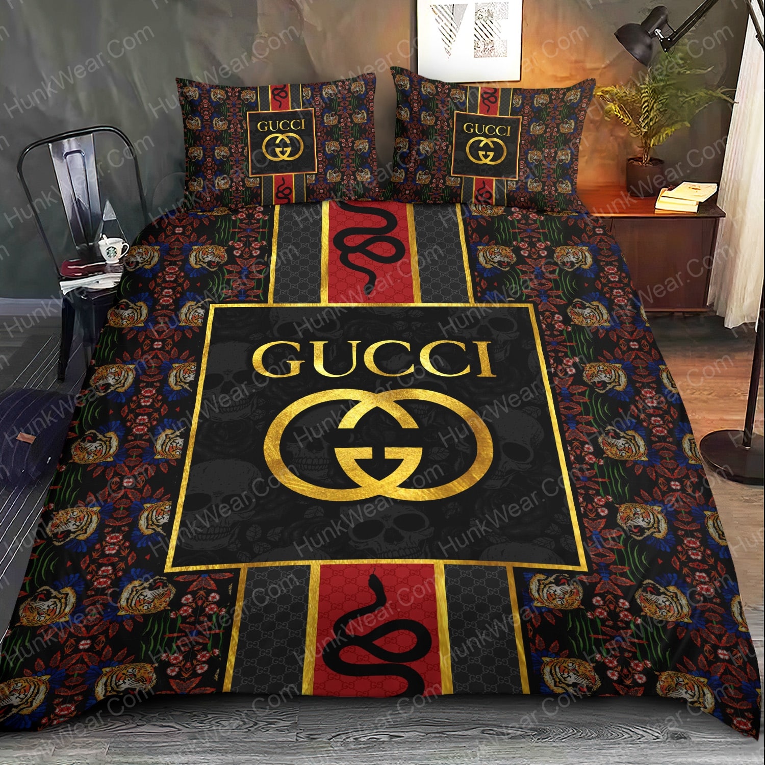 Gucci Tiger Snake Bed Set Bedding Set