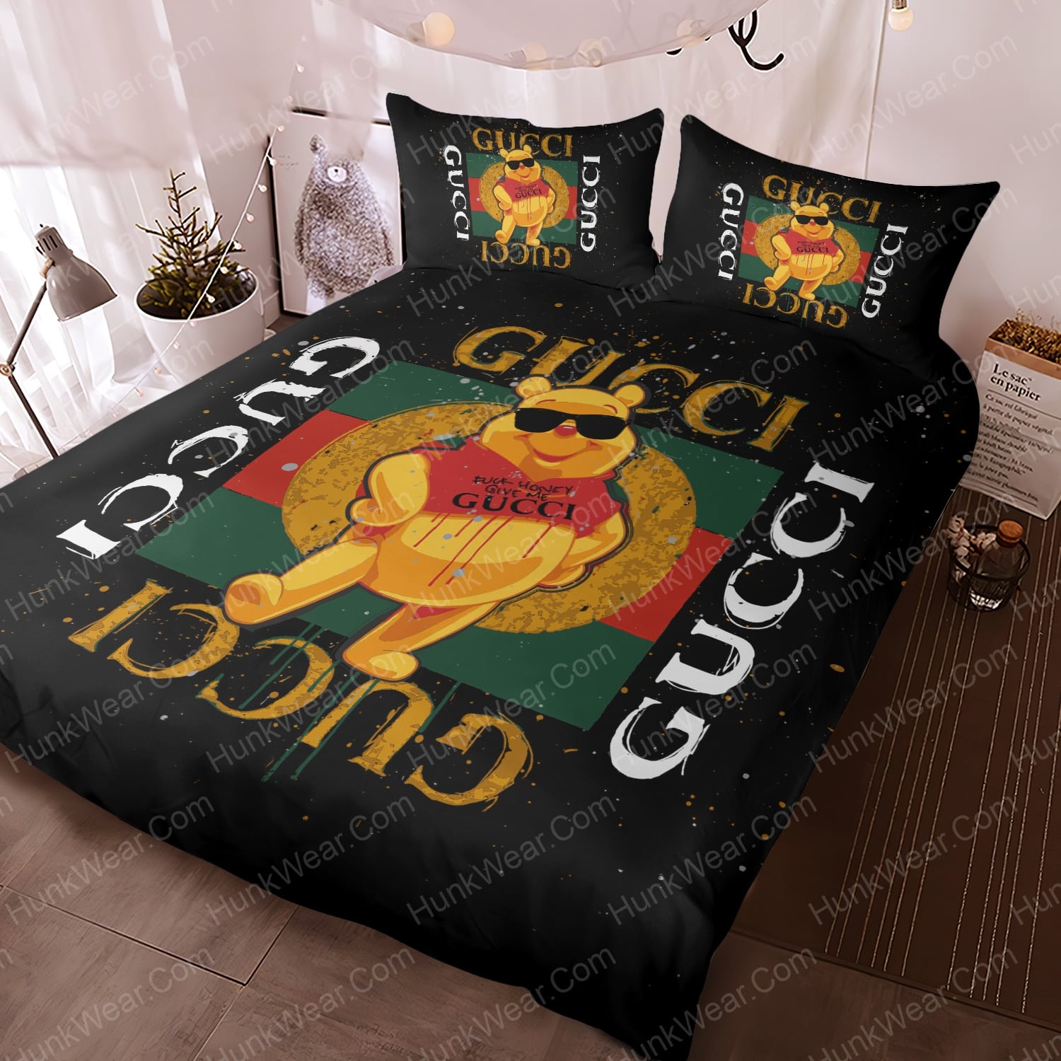 gucci winnie the pooh bed set bedding set 1