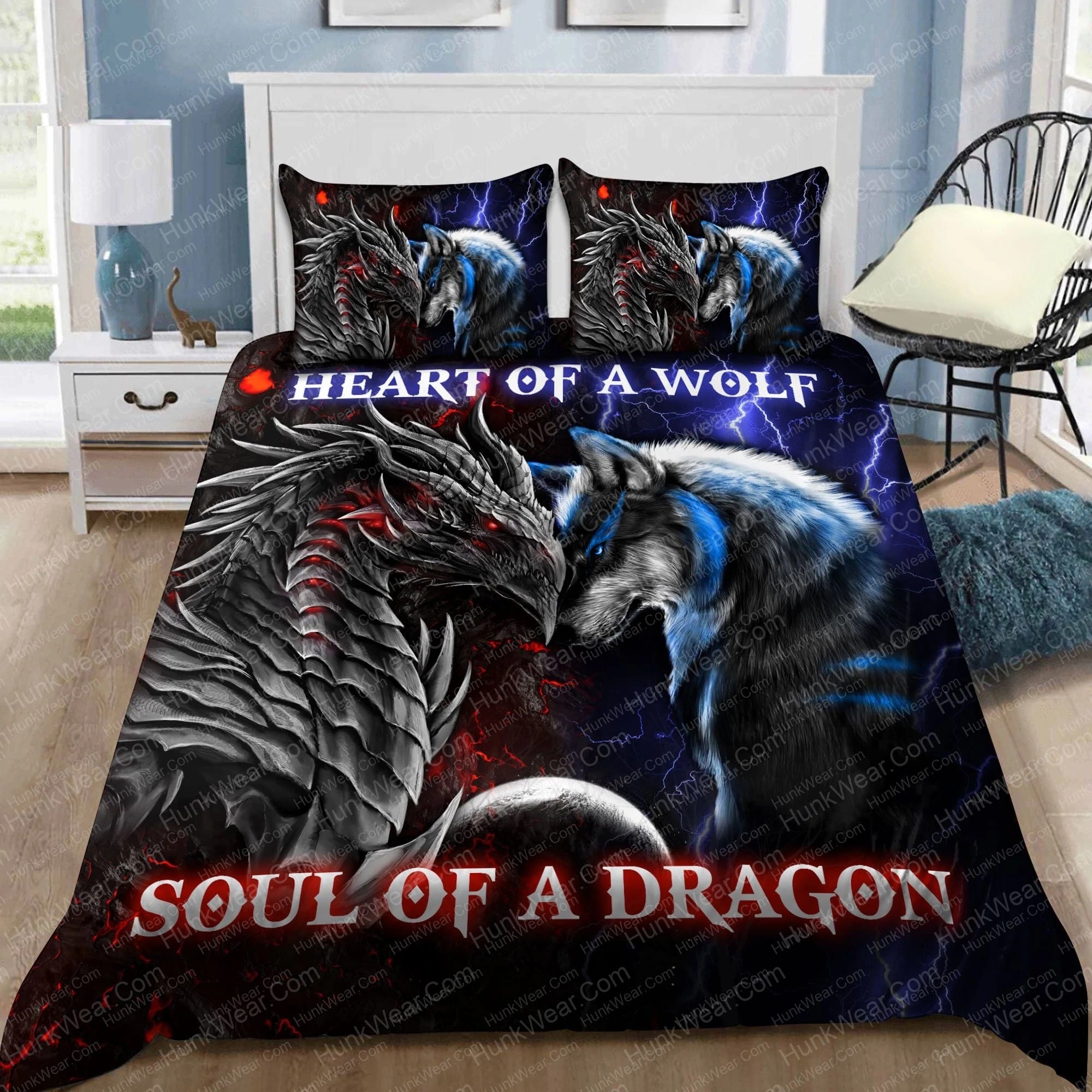heart of a wolf soul of a dragon bedding sets 2