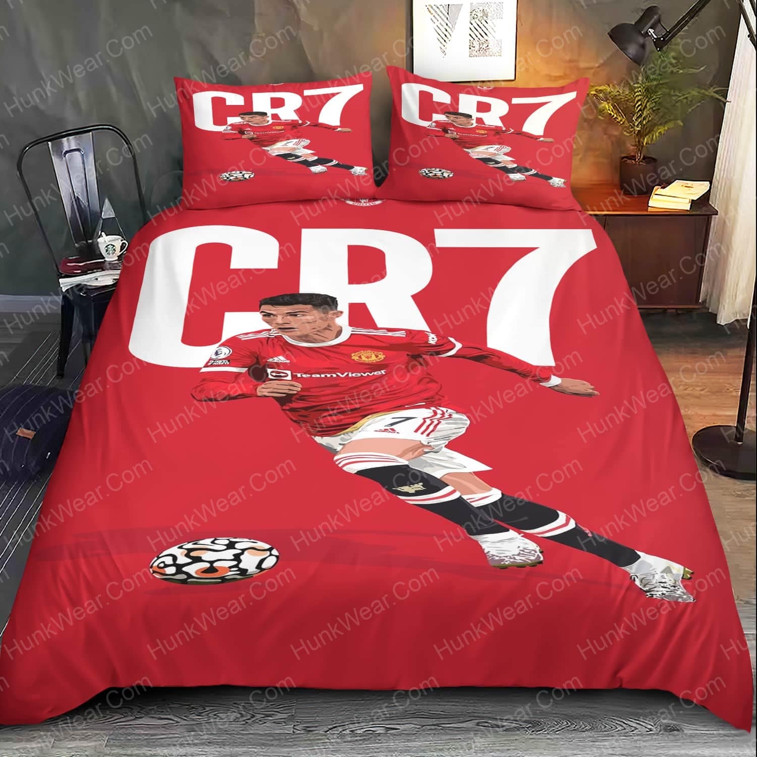 Cristiano Ronaldo Manchester United Bed Set Bedding Set HunkWear.Com