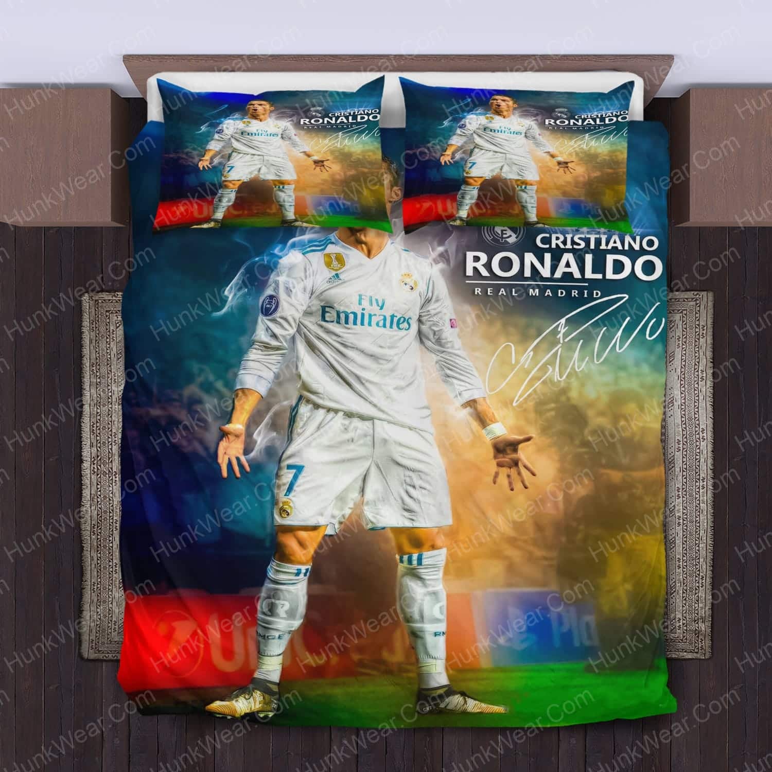 Cristiano Ronaldo Real Madrid Bed Set Bedding Set HunkWear.Com