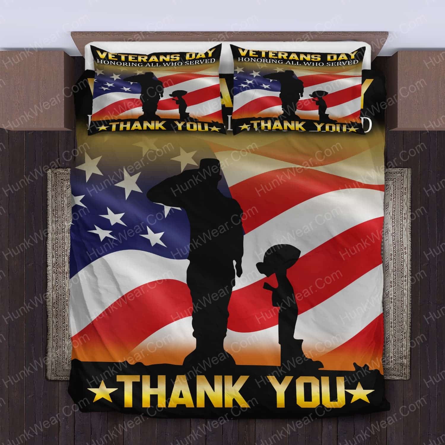 Veterans Day Honoring All Who Served Bedding Set HunkWear.Com