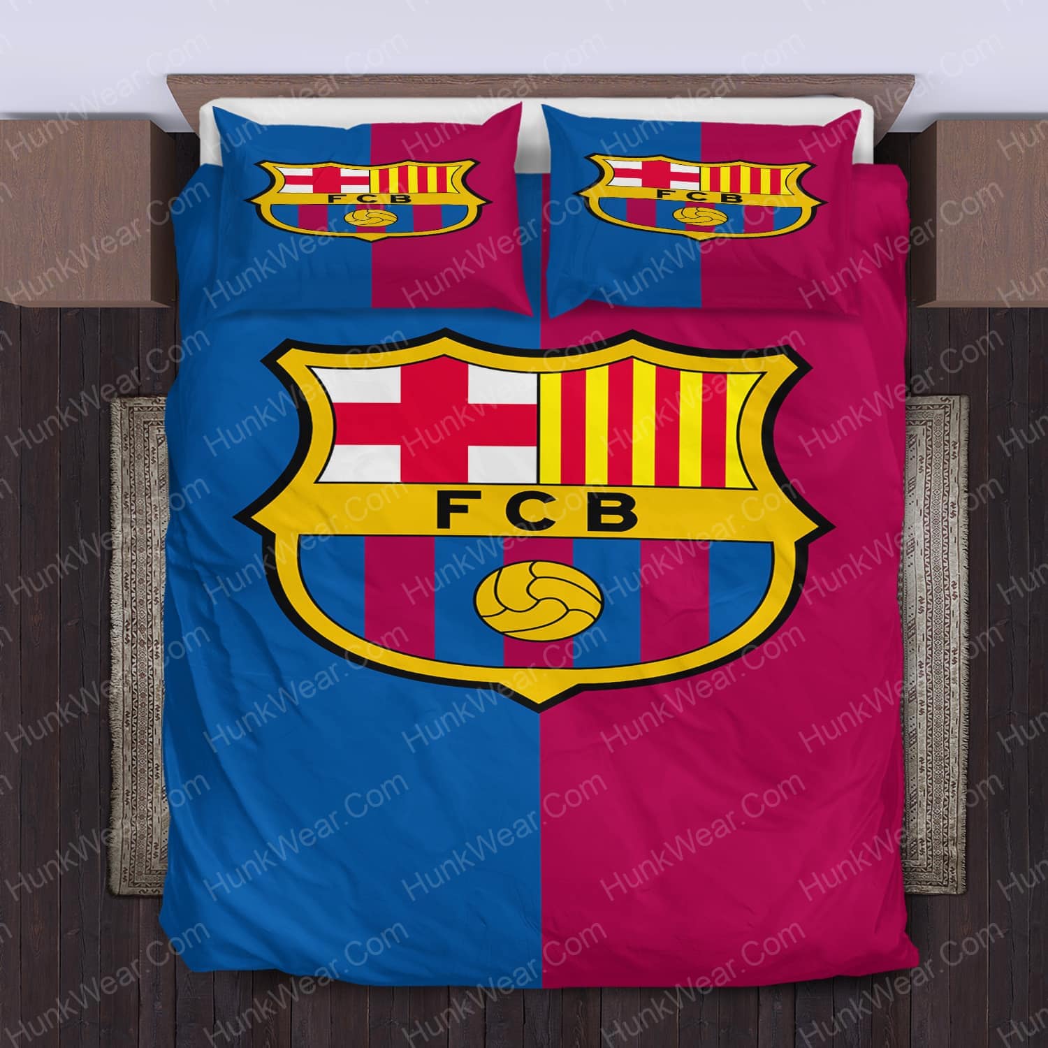 FC Barcelona Logo Bed Set Bedding Set HunkWear.Com