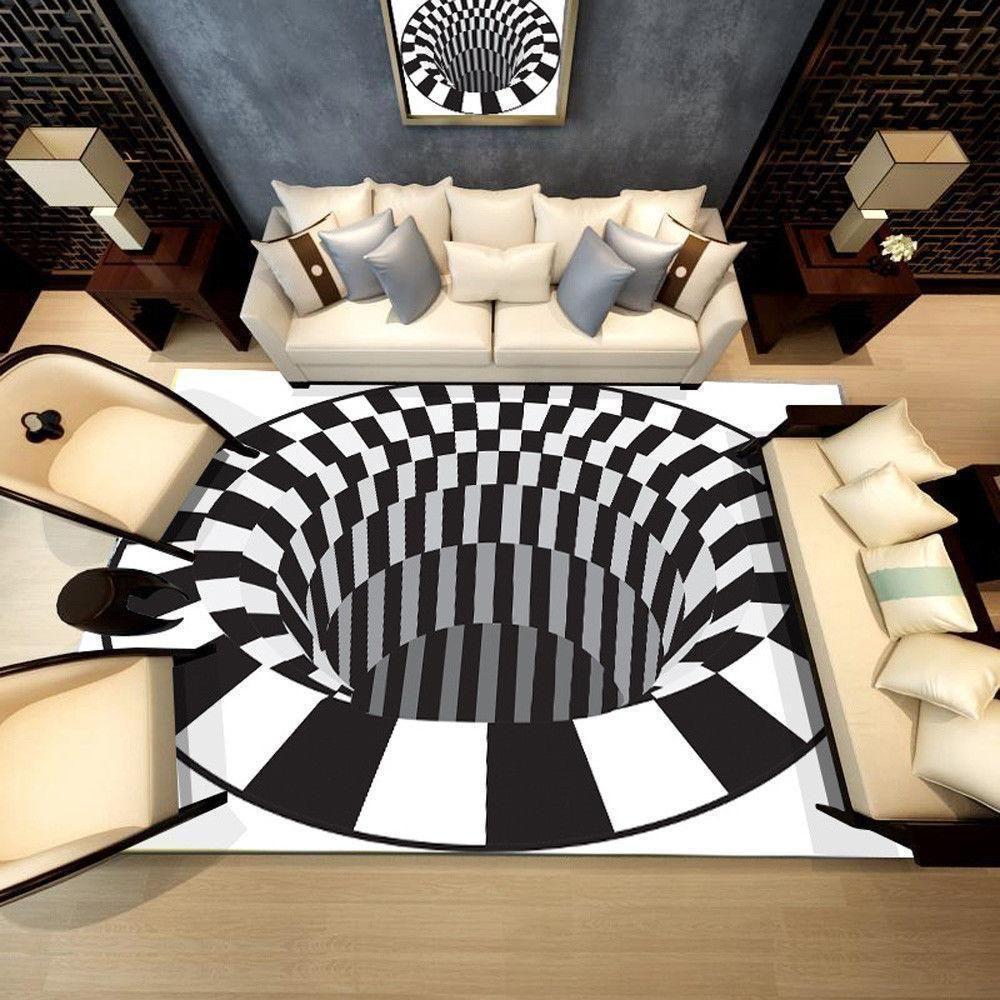 3D Area Rug Black Hole Ofd 1011 Area Rug Living