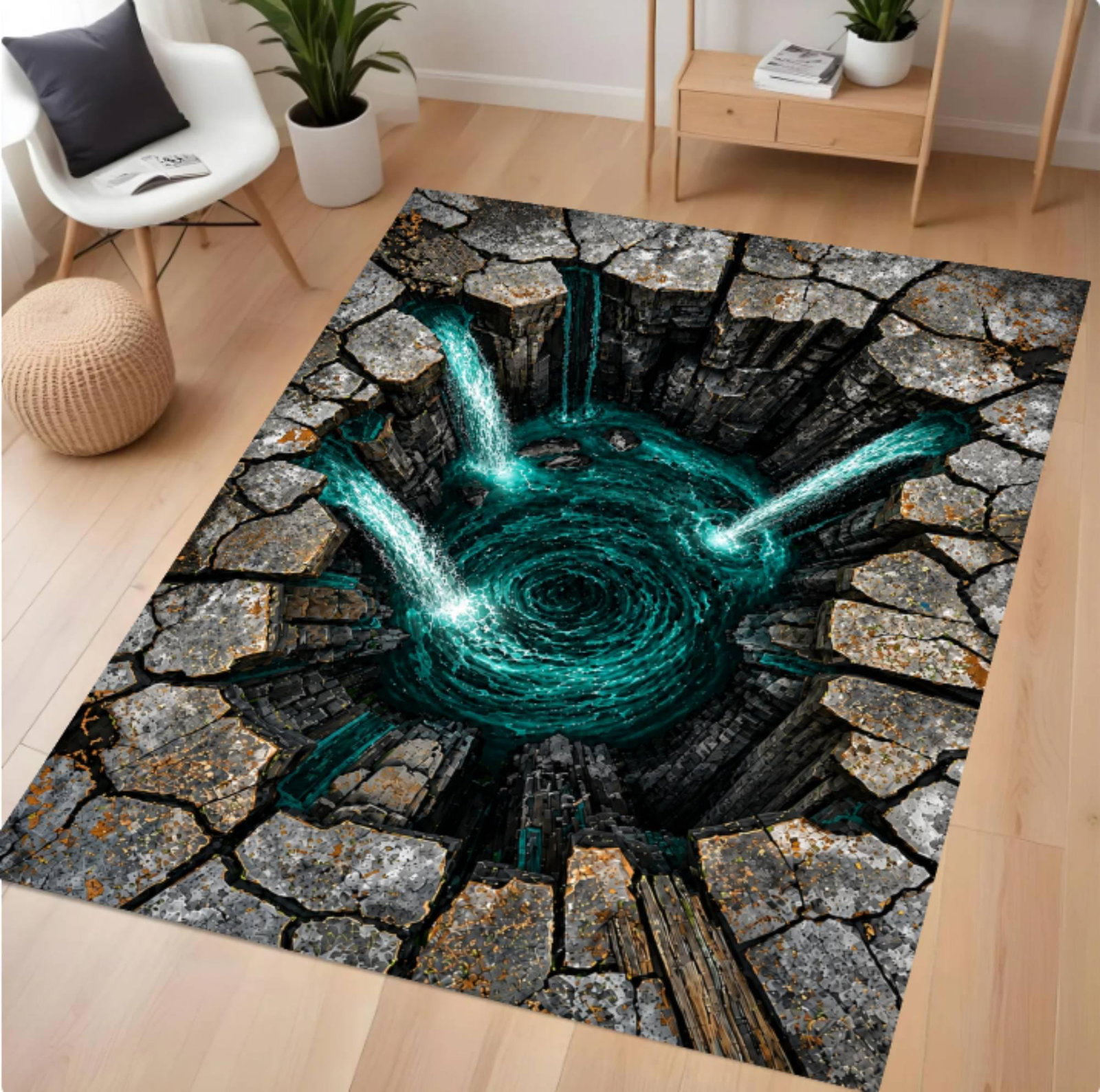 3D Waterfall Whirlpool RugTVC1708376