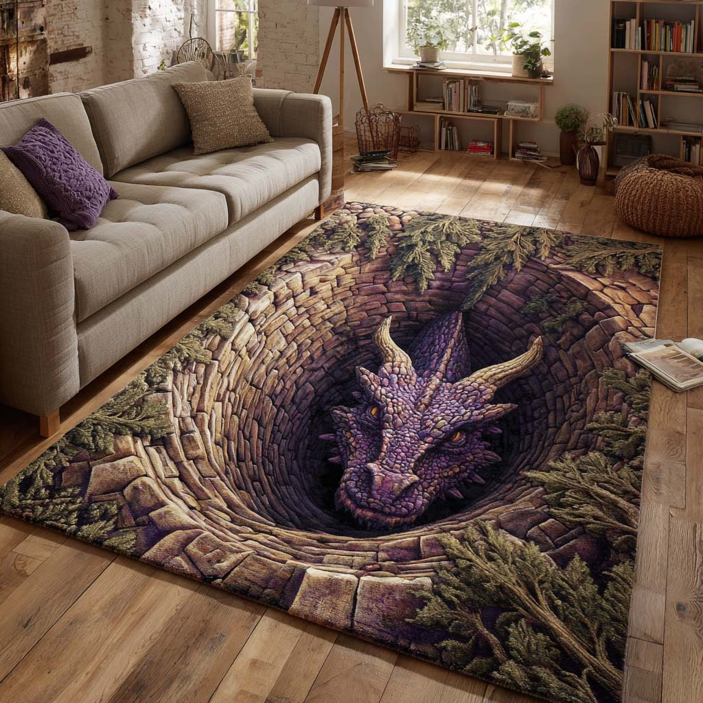 Abyss Dragon Eye Area Rug - Non-Slip Washable 3D Print Rug for Living Room & BedroomTVC210853