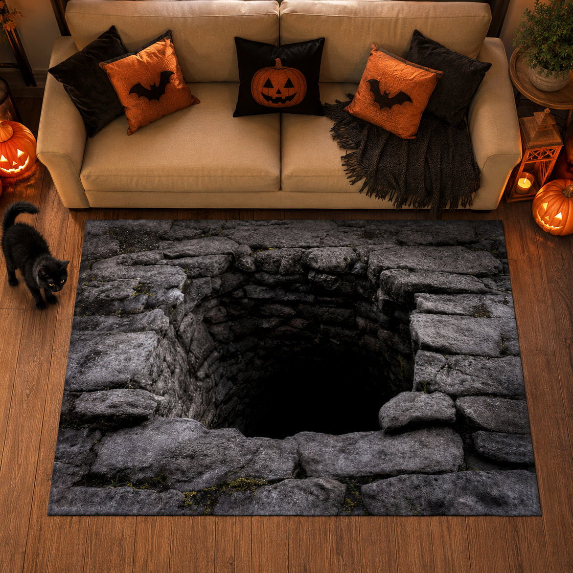 Abyss Gate Area Rug - Non-Slip Washable 3D Print Rug for Living Room & BedroomTVC210848