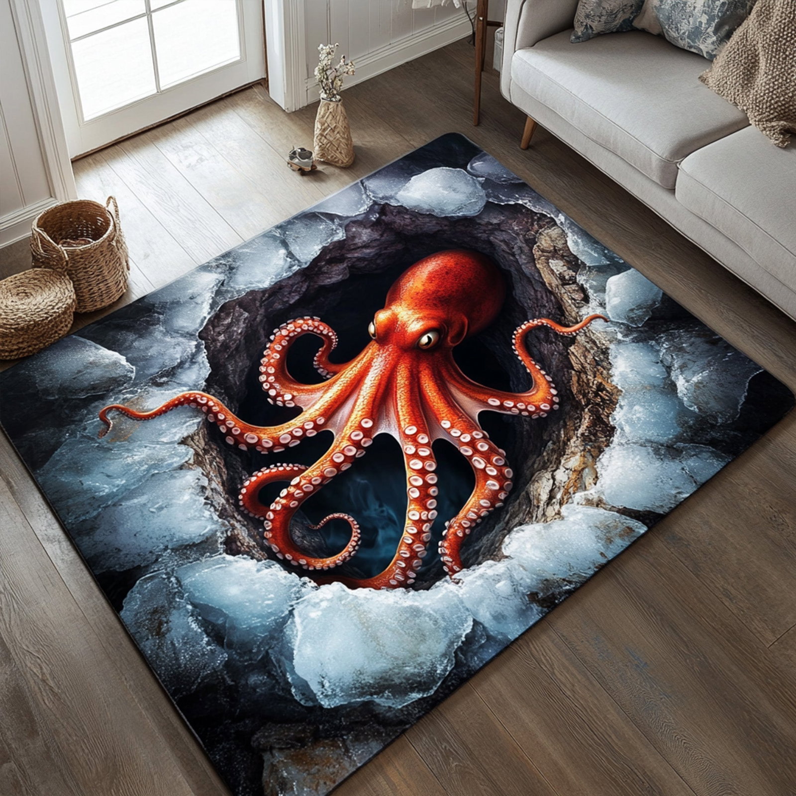 Abyss Wanderer Area Rug - Non-Slip Washable 3D Print Rug for Living Room & BedroomTVC210849