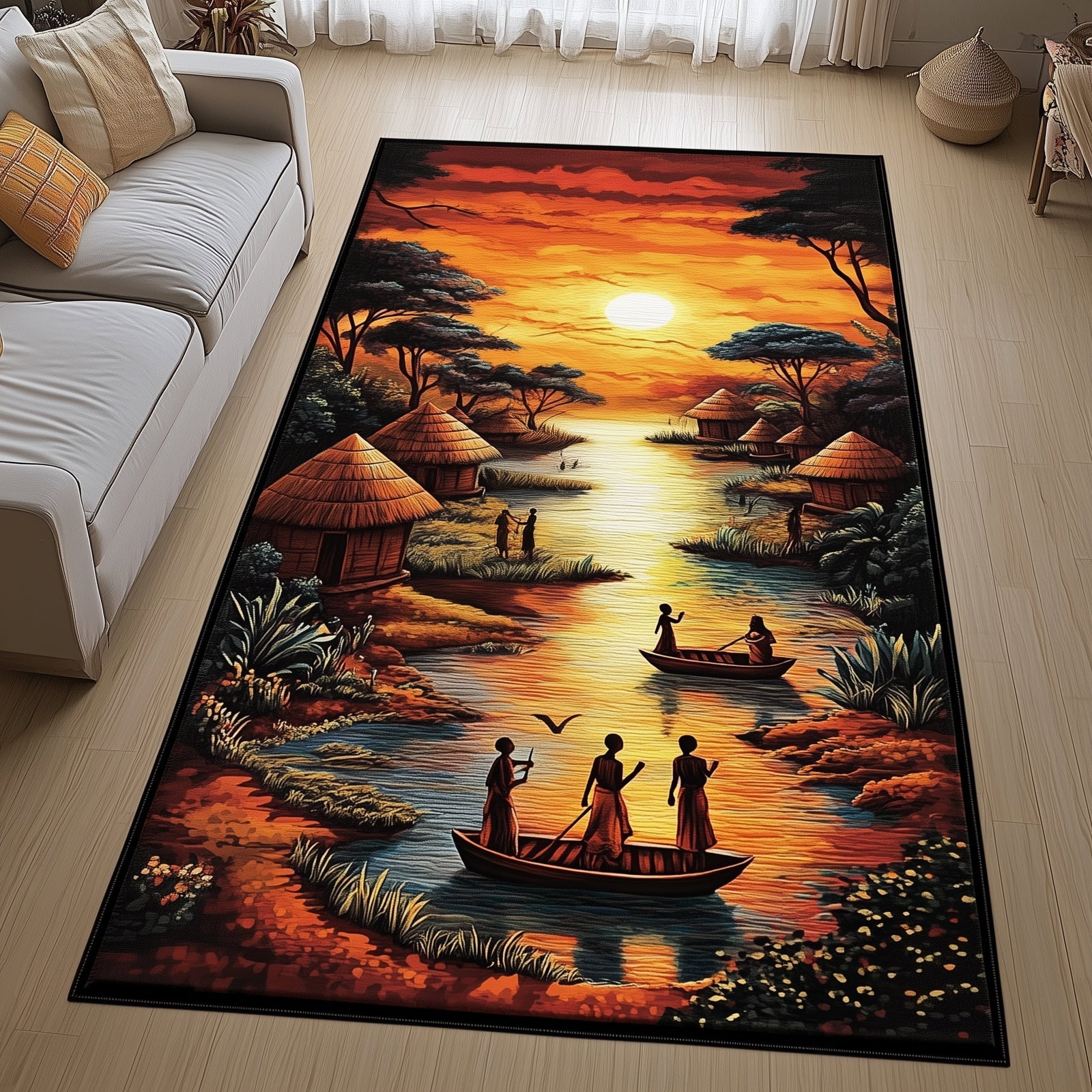 African Dream Area Rug - Non-Slip Washable 3D Print Rug for Living Room & BedroomTVC210858