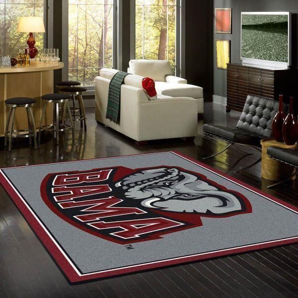 Alabama Crimson Tide Area Rugs Ncaa Living Room Carpet