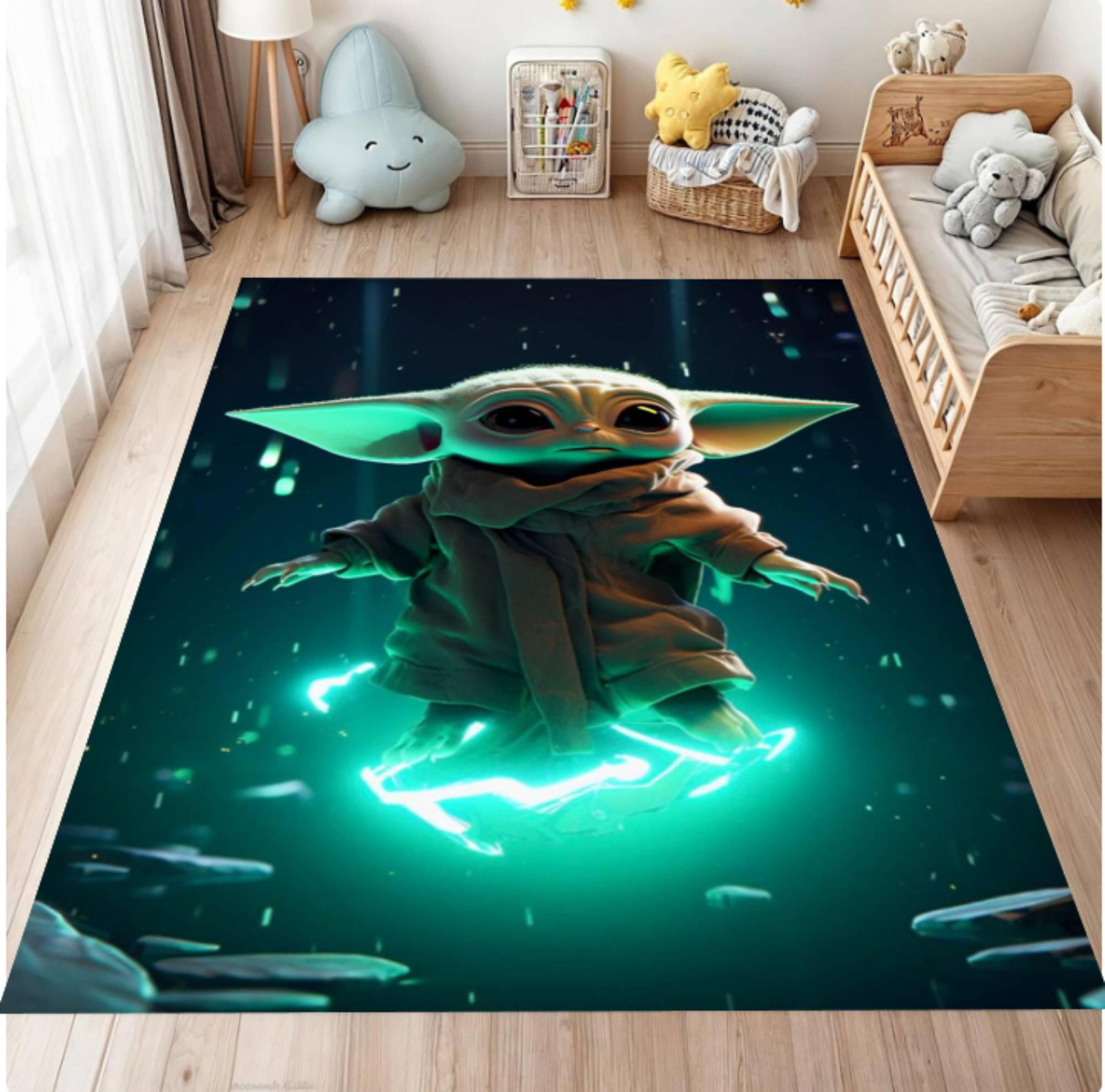 Alien Kids Rug Washable Rug for Kids RoomTVC1708356