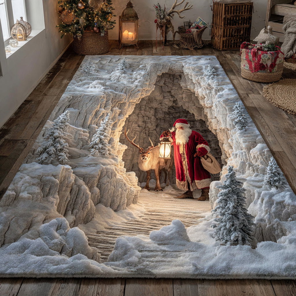 Alpine Santa Claus Area Rug - Non-Slip Washable 3D Print Rug for Living Room & BedroomTVC210854