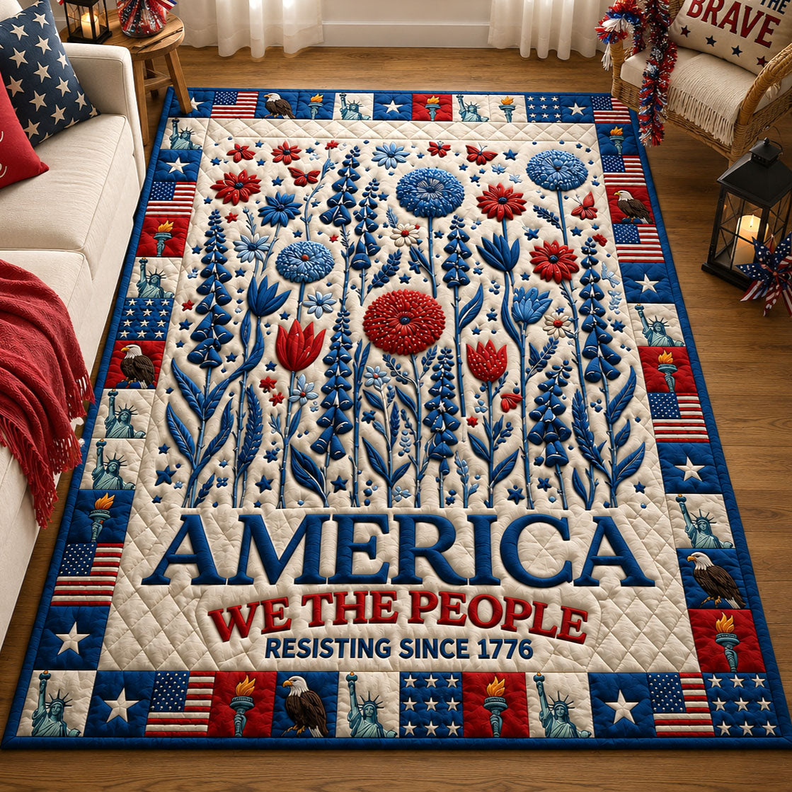 America We The People Area Rug - Non-Slip Washable 3D Print Rug for Living Room & BedroomTVC210864