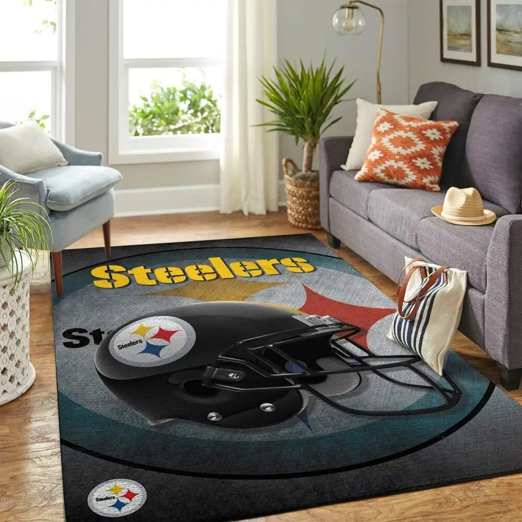 Anaheim Ducks Rug - Ice Hockey Themed Area for Room Black and Yellow