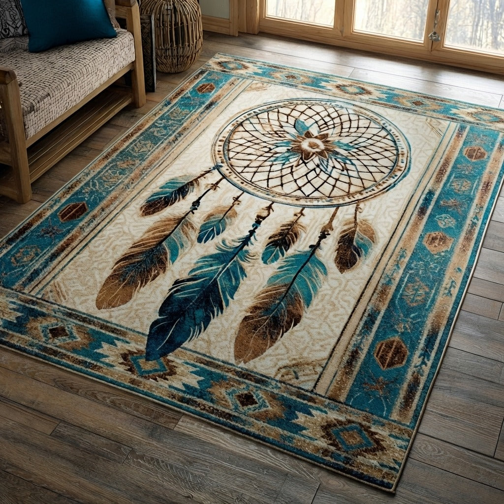 Ancestral Calm Area Rug - Non-Slip Washable 3D Print Rug for Living Room & BedroomTVC210854