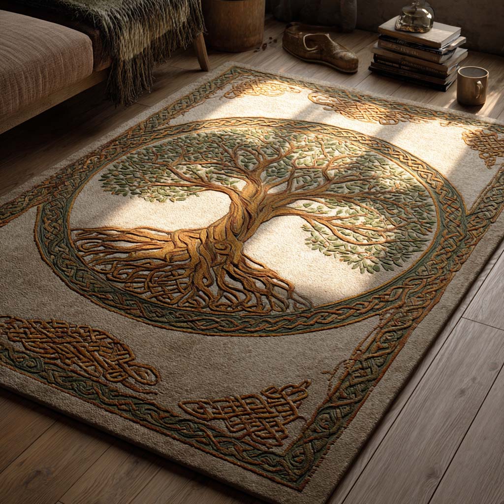 Ancestral Ring Area Rug - Non-Slip Washable 3D Print Rug for Living Room & BedroomTVC210848