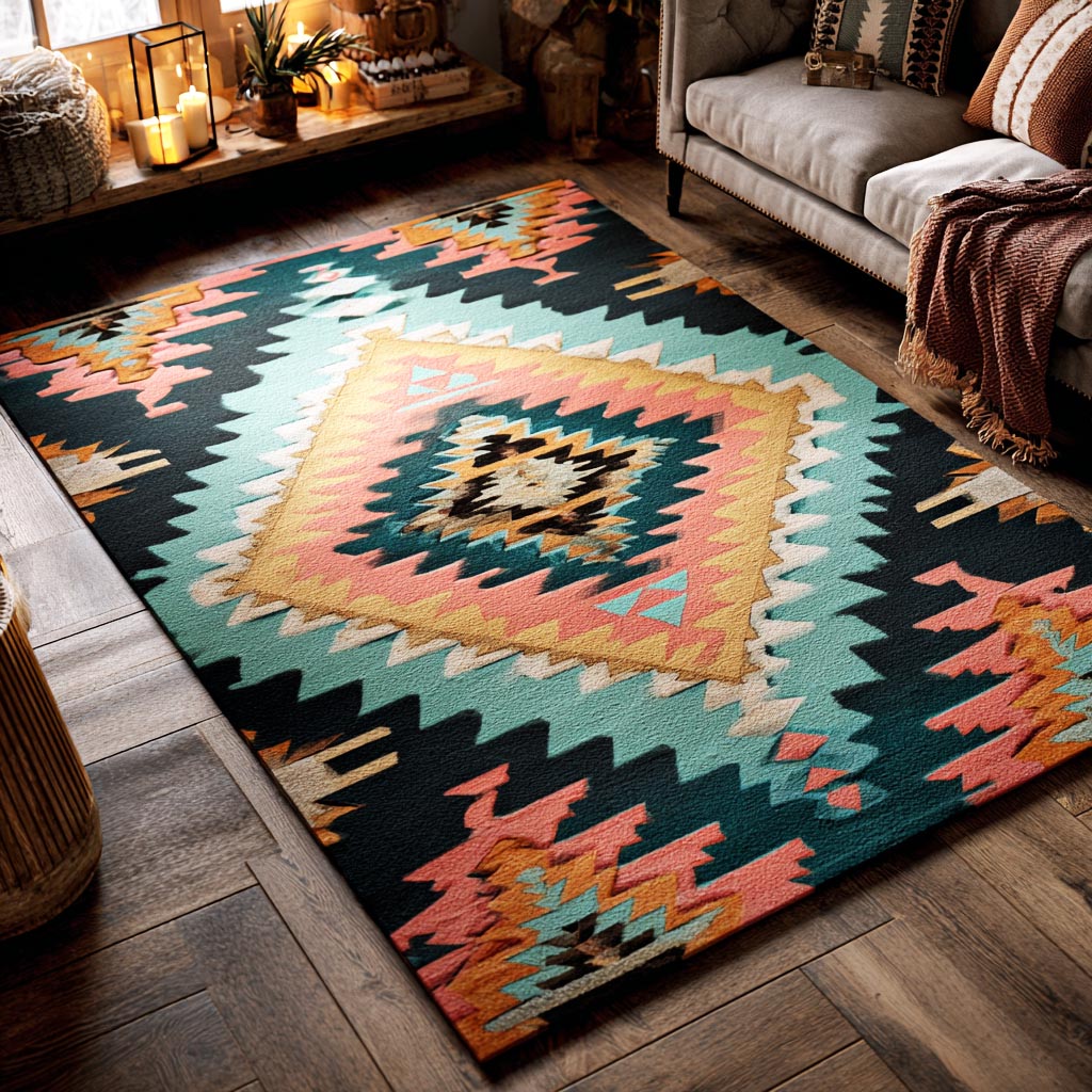 Ancient Angles Area Rug - Non-Slip Washable 3D Print Rug for Living Room & BedroomTVC210849