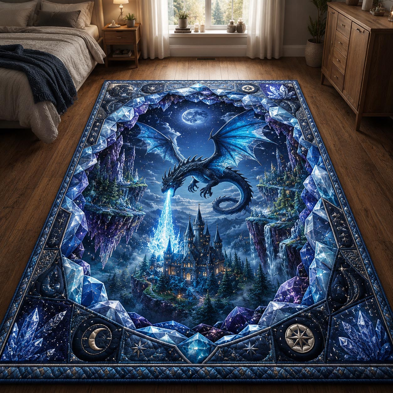 Ancient Dragon Area Rug - Non-Slip Washable 3D Print Rug for Living Room & BedroomTVC210861
