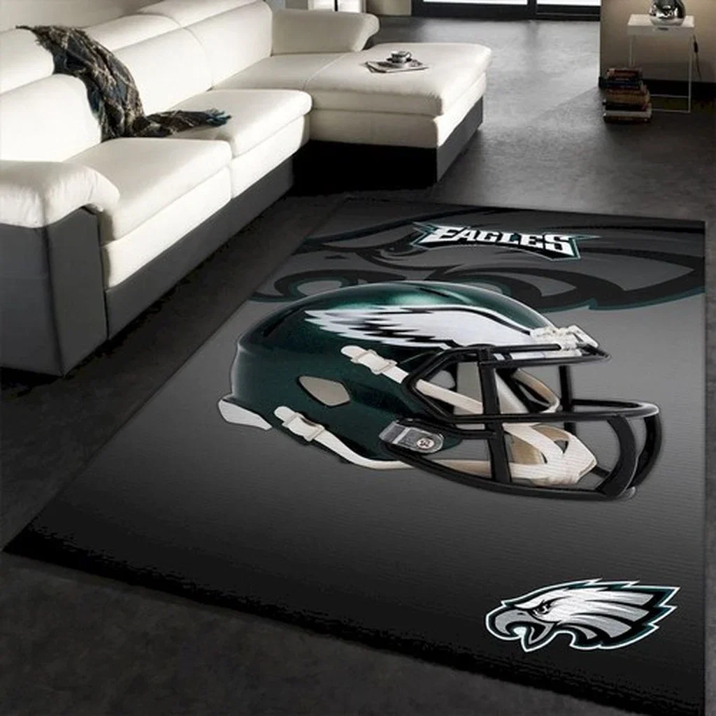 Anime Character Rug for Kids Room and Living Room Black and Green