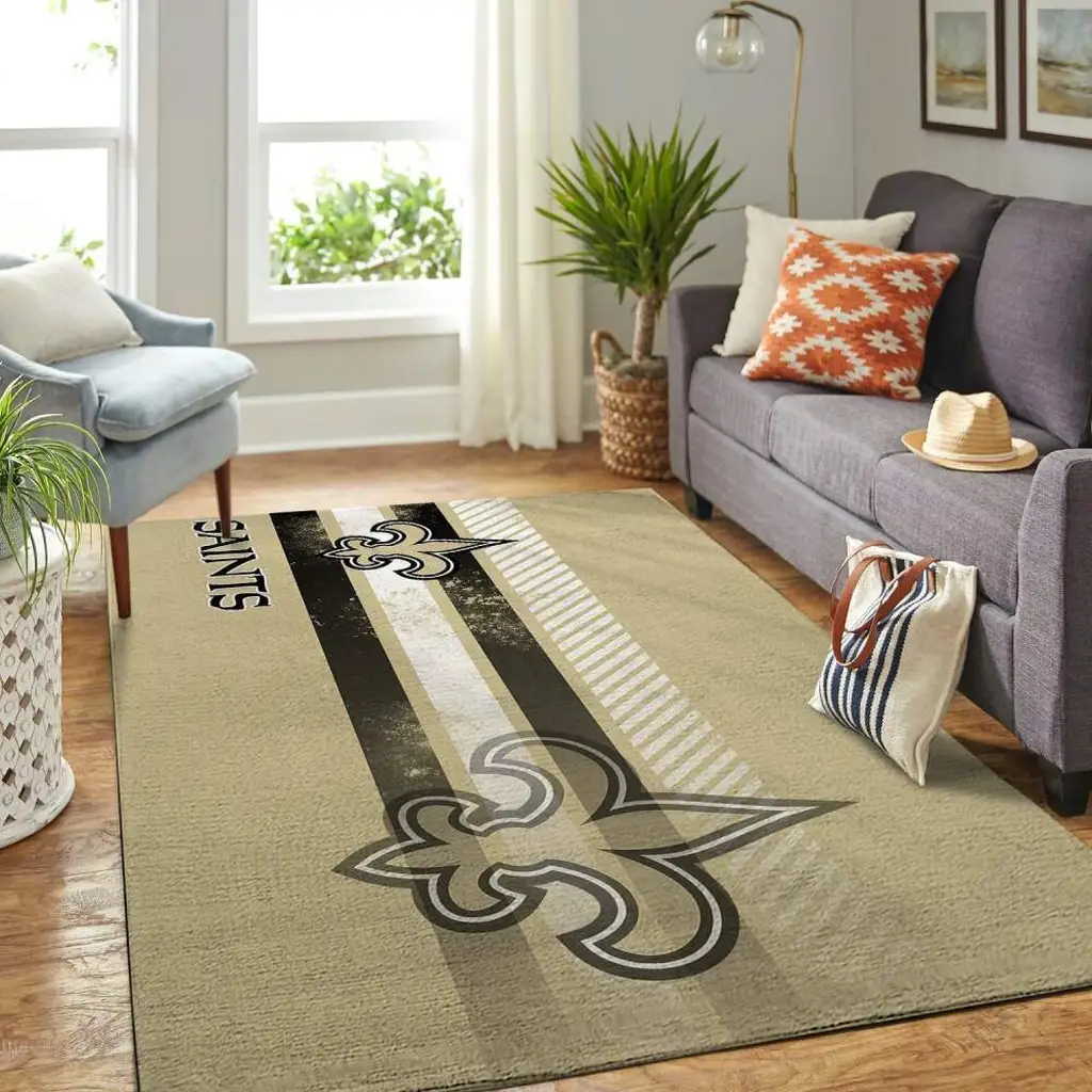 Anime Character Rug for Living Room Home Decor Beige and Black