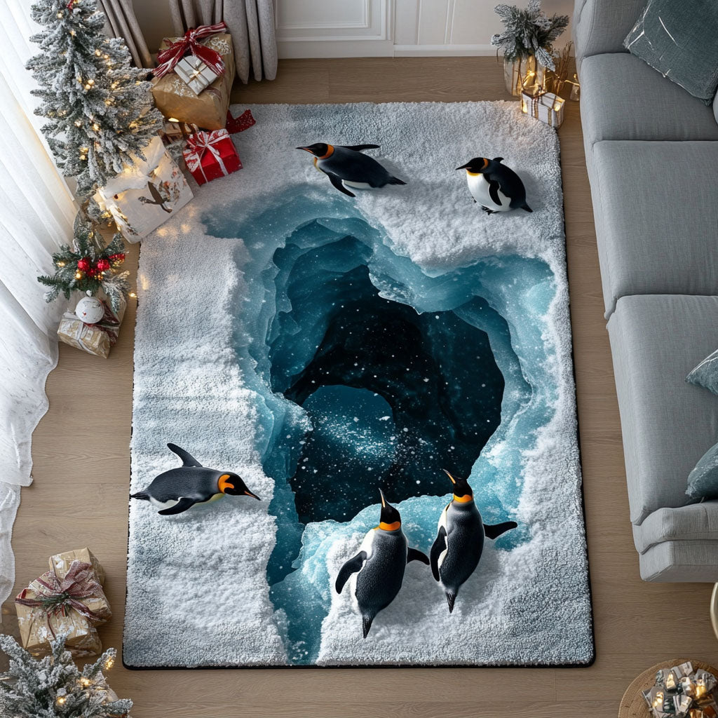 Arctic Gathering Area Rug - Non-Slip Washable 3D Print Rug for Living Room & BedroomTVC210849