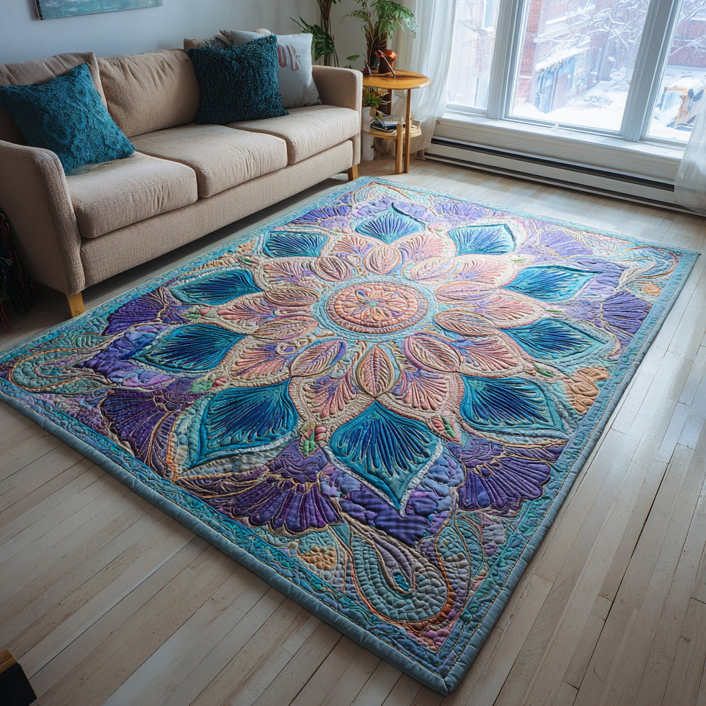 Arctic Mandala Area Rug - Non-Slip Washable 3D Print Rug for Living Room & BedroomTVC210848