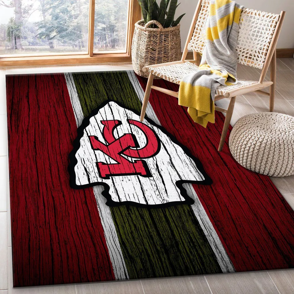 Arrowhead Rug for Living Room Comfort and Style Red and White