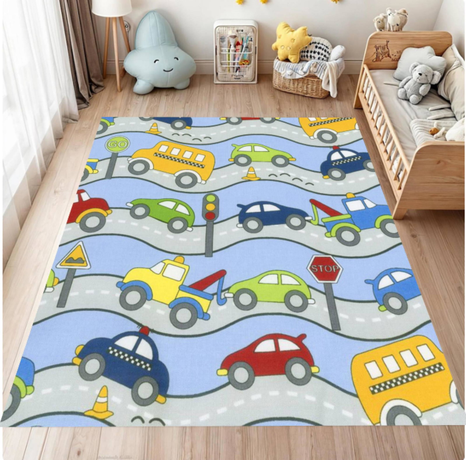 Autowegdeken Playroom Verkeerstapijt Washable Kids Room MatTVC1708370