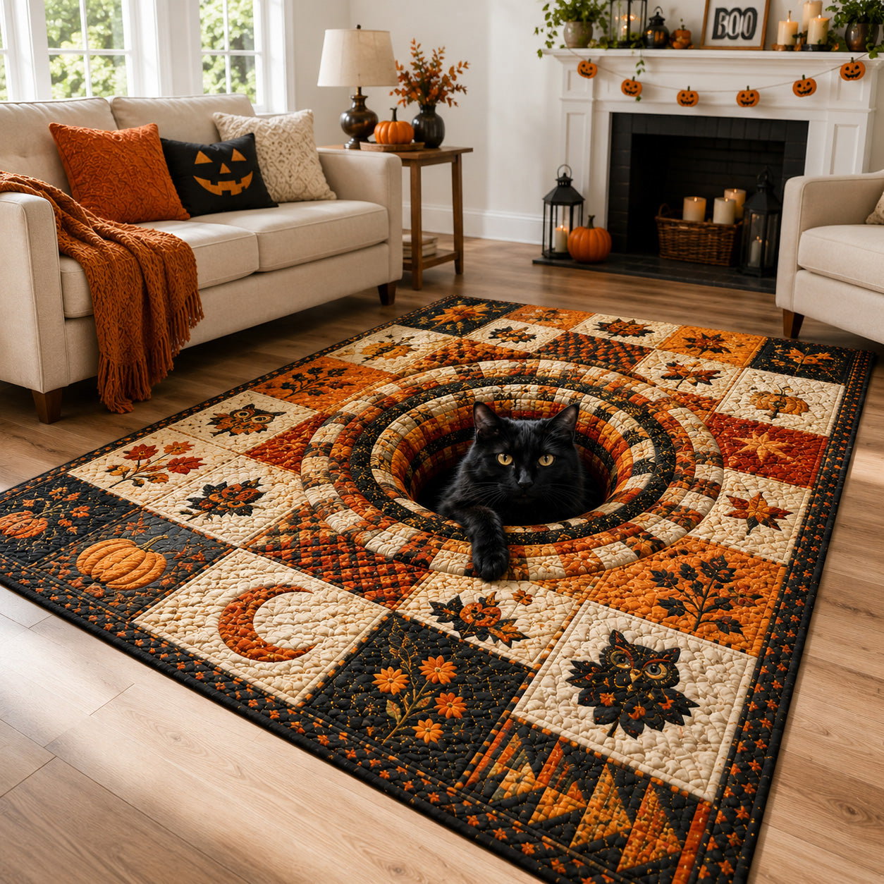 Autumn Familiar Area Rug - Non-Slip Washable 3D Print Rug for Living Room & BedroomTVC210848