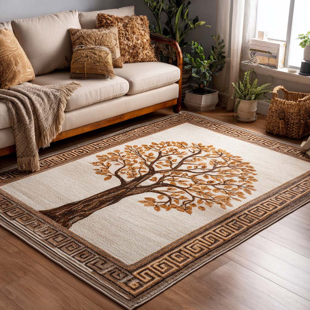 Autumn Grace Area Rug - Non-Slip Washable 3D Print Rug for Living Room & BedroomTVC210852