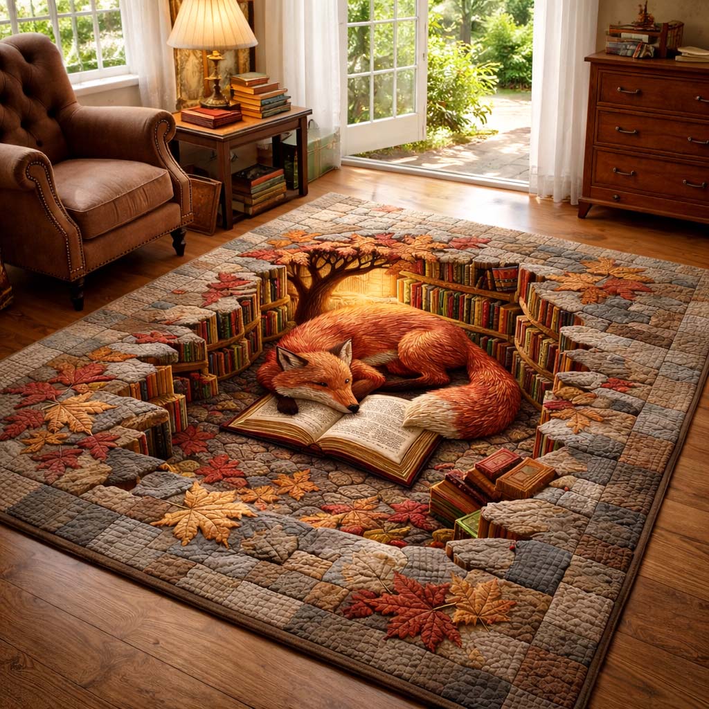 Autumn Reading Nook Area Rug - Non-Slip Washable 3D Print Rug for Living Room & BedroomTVC210868