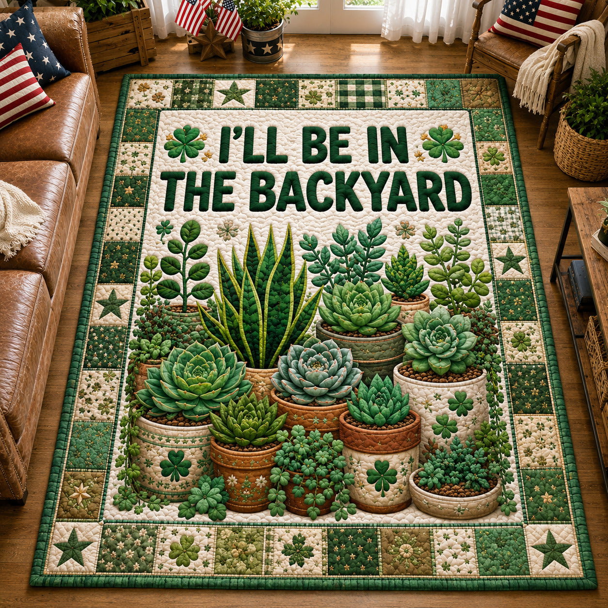 Backyard Therapy Area Rug - Non-Slip Washable 3D Print Rug for Living Room & BedroomTVC2108430