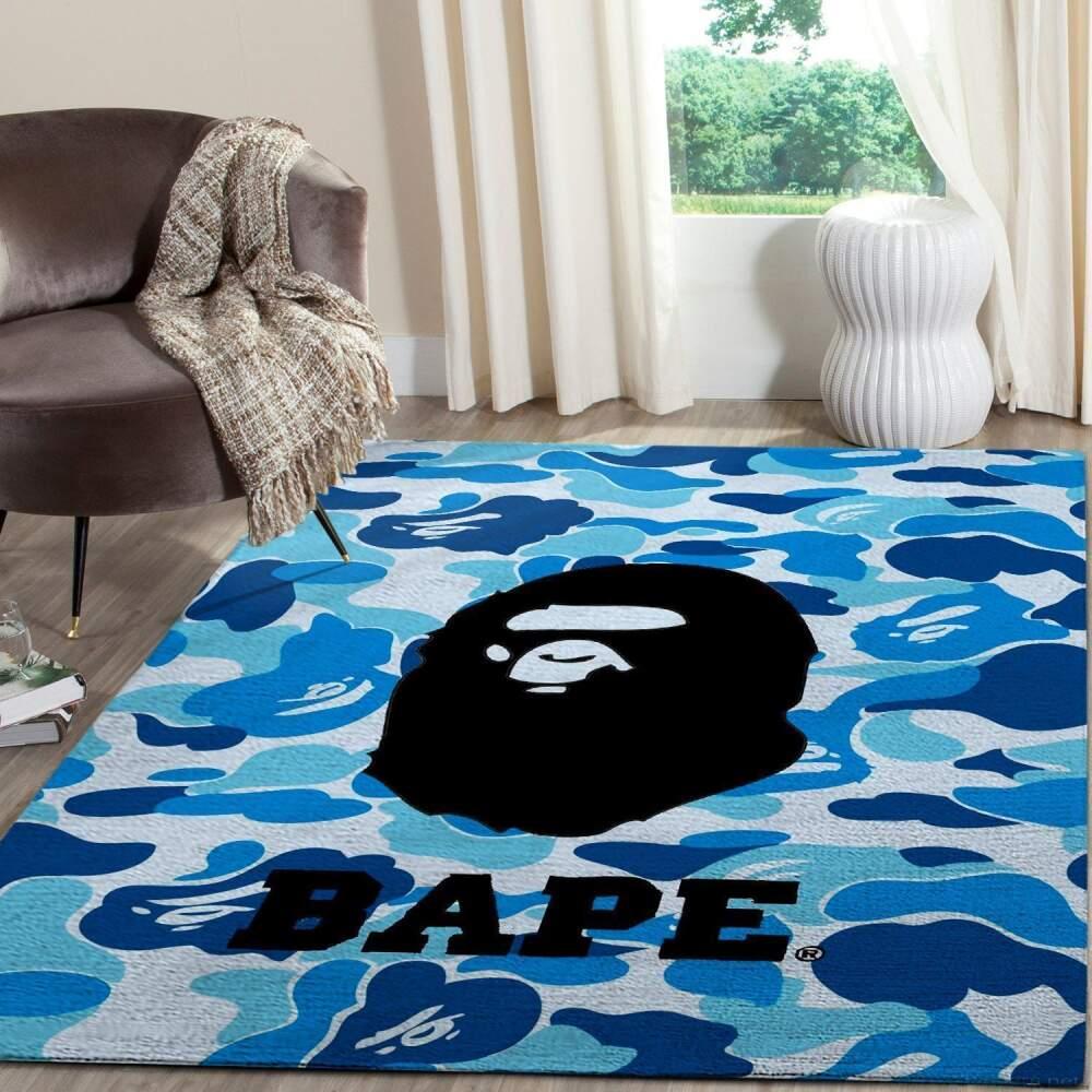 Bape Area Rug Hypebeast Fashion Brand Living