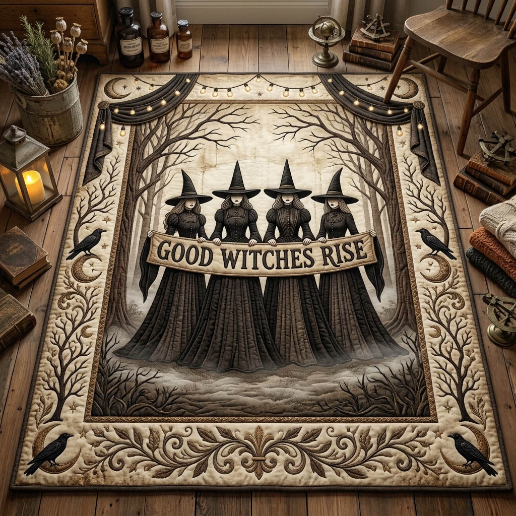Bare Tree Witch Banner Area Rug - Non-Slip Washable 3D Print Rug for Living Room & BedroomTVC210860