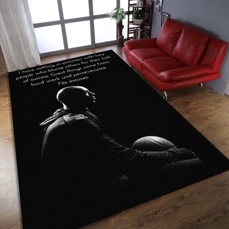 Bean Bryant Rug Bean Bryant Quote Basketball Legend Floor Mat Carpet Sport Decor