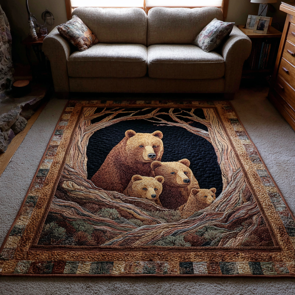 Bear Horizon Area Rug - Non-Slip Washable 3D Print Rug for Living Room & BedroomTVC2108143