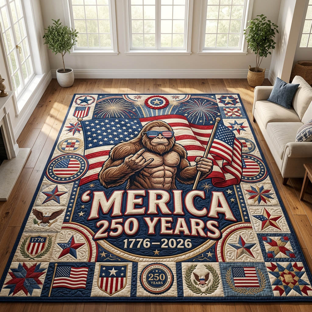 Bigfoot America Area Rug - Non-Slip Washable 3D Print Rug for Living Room & BedroomTVC2108430
