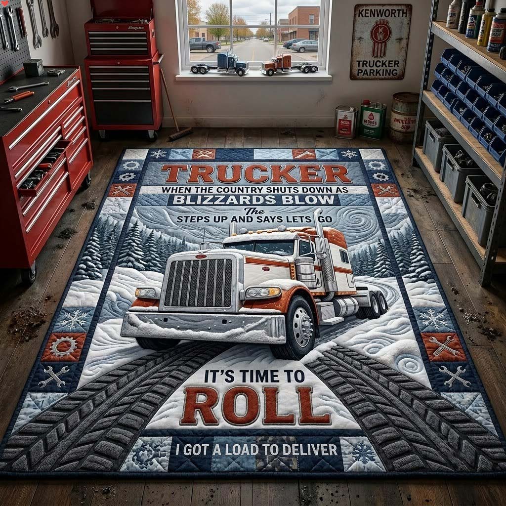 Blizzard Load Runner Area Rug - Non-Slip Washable 3D Print Rug for Living Room & BedroomTVC210821