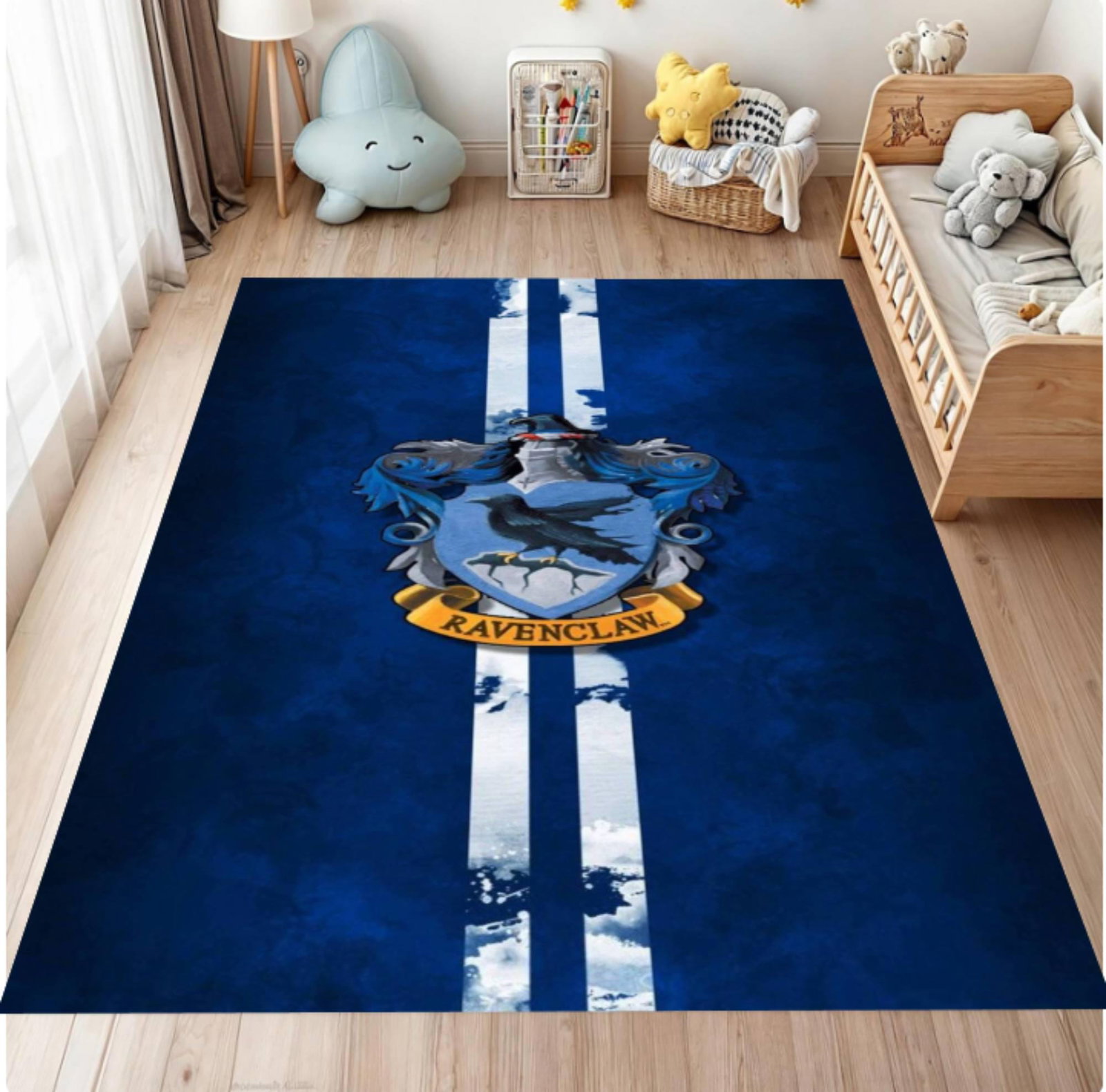 Blue Raven Wizard Rug | Magical Academy Washable Area CarpetTVC1708373