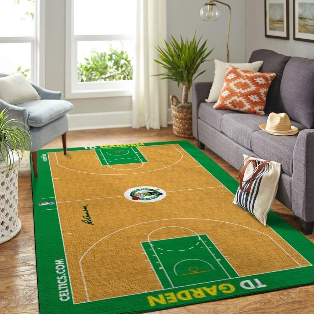 Boston Celtics Court Area Rug Nba Carpet