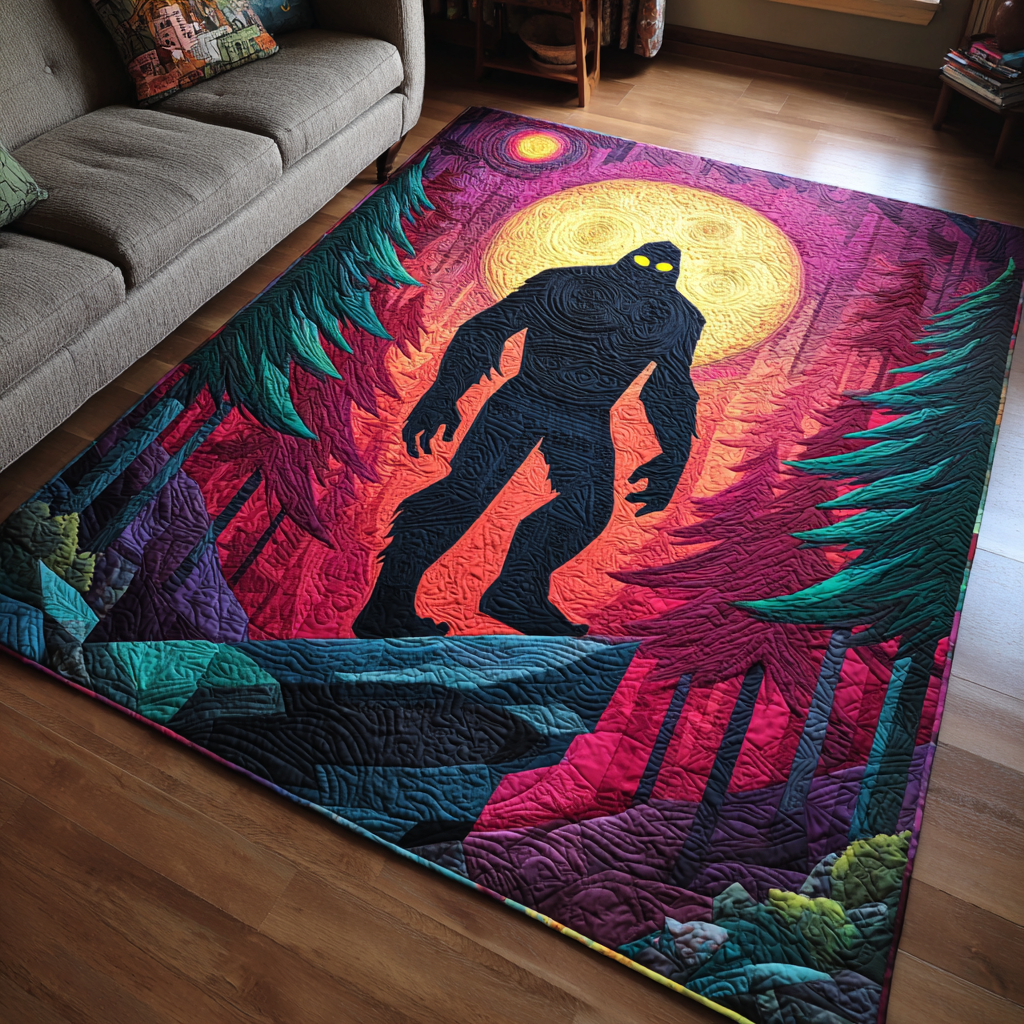 Brave Bigfoot Area Rug - Non-Slip Washable 3D Print Rug for Living Room & BedroomTVC2108142