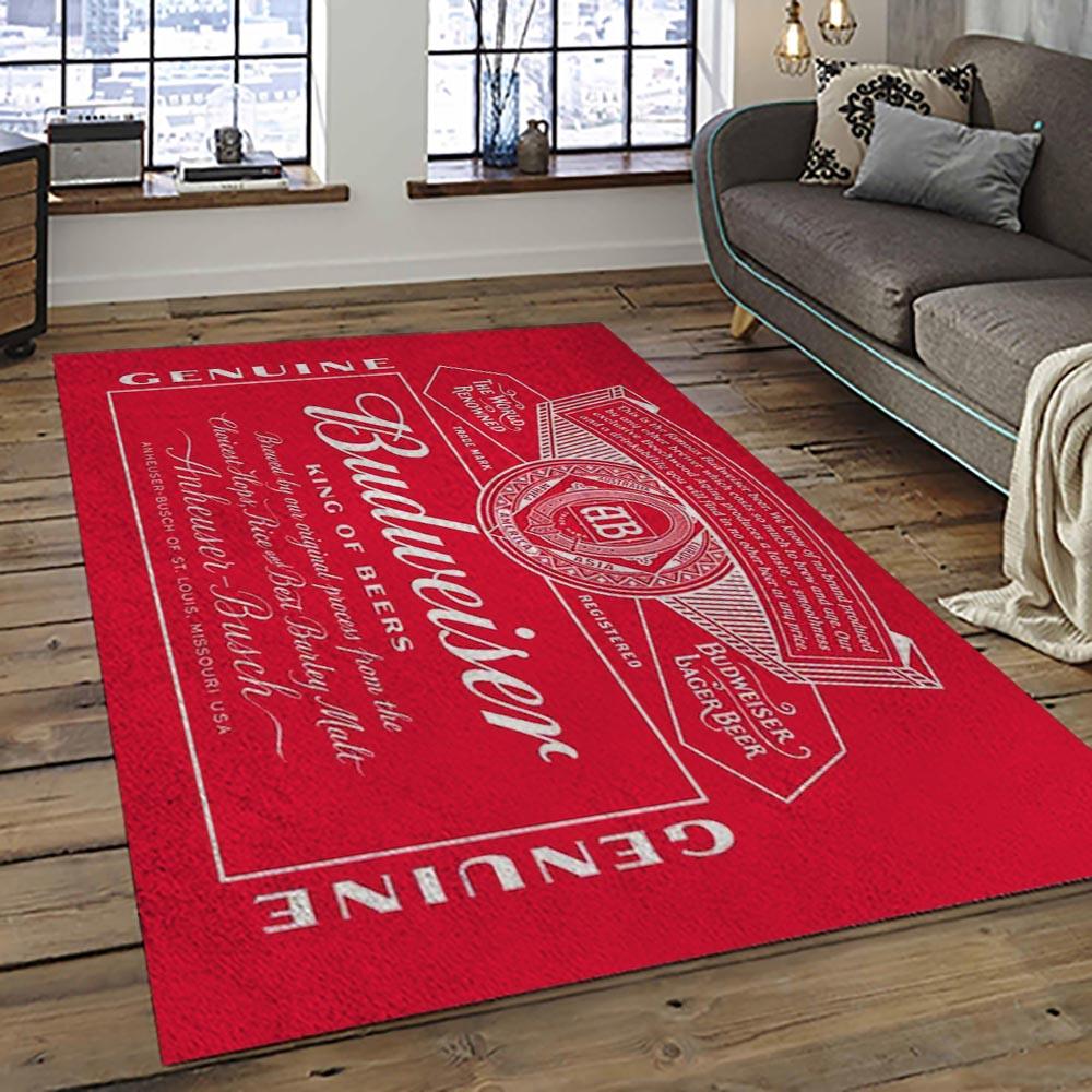Budweiser American Style Beer Retangle Carpet Area Rug Home Decor Gift Best Present For Friends BW12